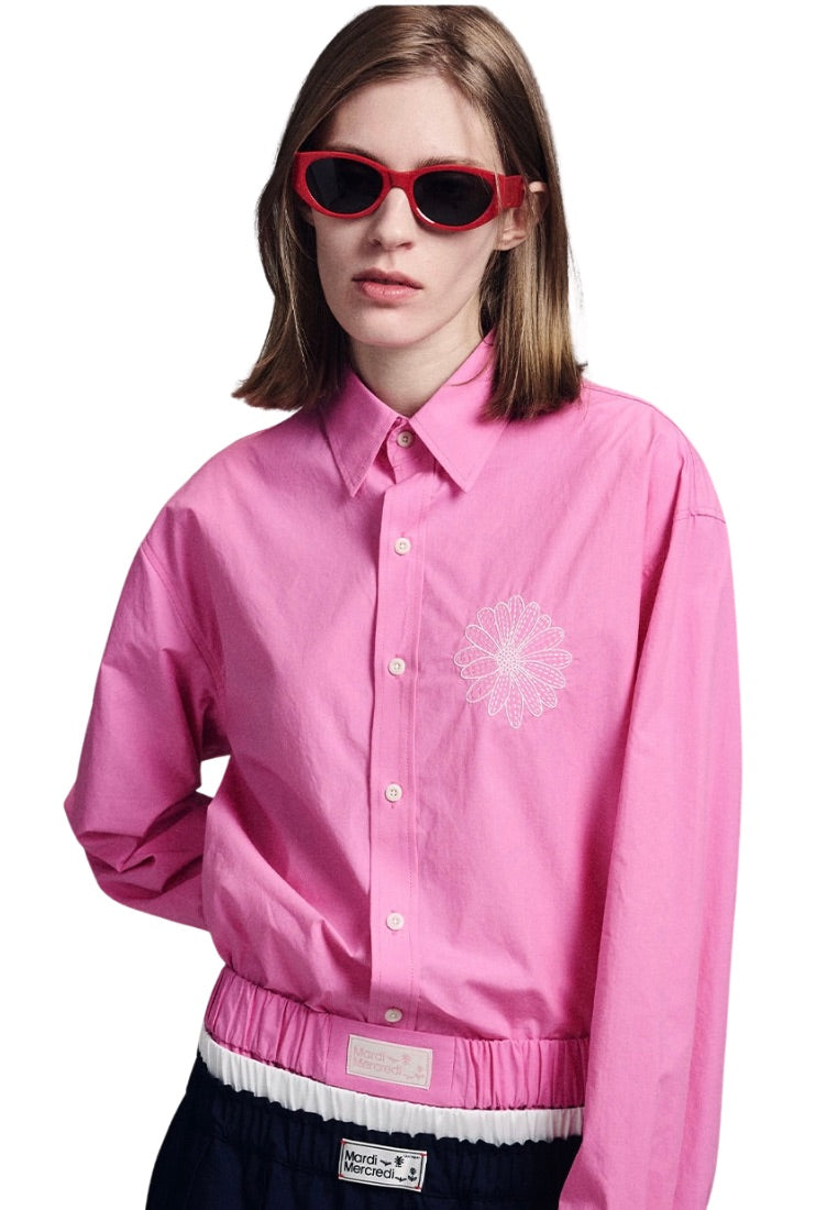 Cotton Poplin Shirt Peony Pink