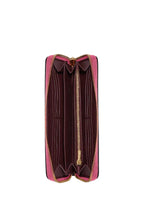 Long Zip Around Wallet In Signature Canvas Petunia