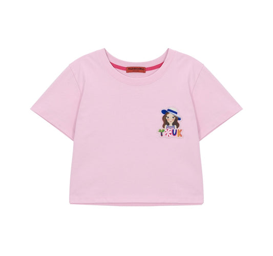 Summer Lettering Crop T-Shirt F Luna
