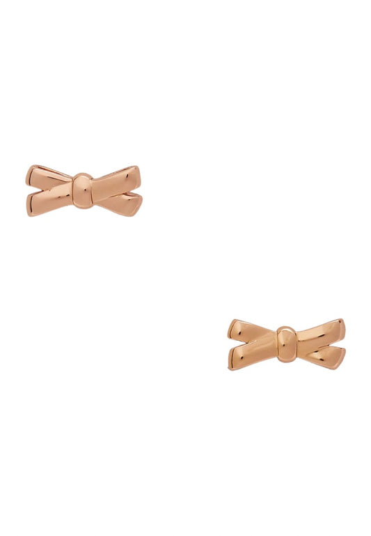 Double Bow Studs Rose Gold