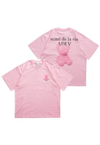 Fuzzy Bear T-Shirt Light Pink