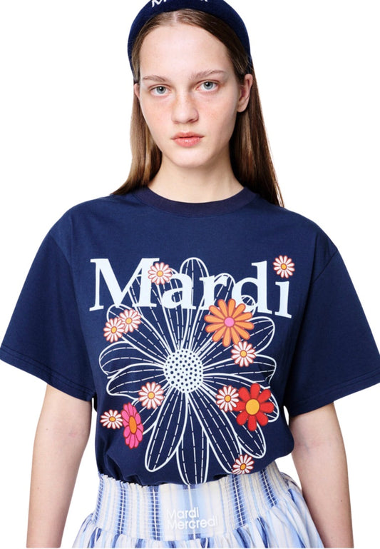 Tshirt FlowerMardi Blossom Navy White