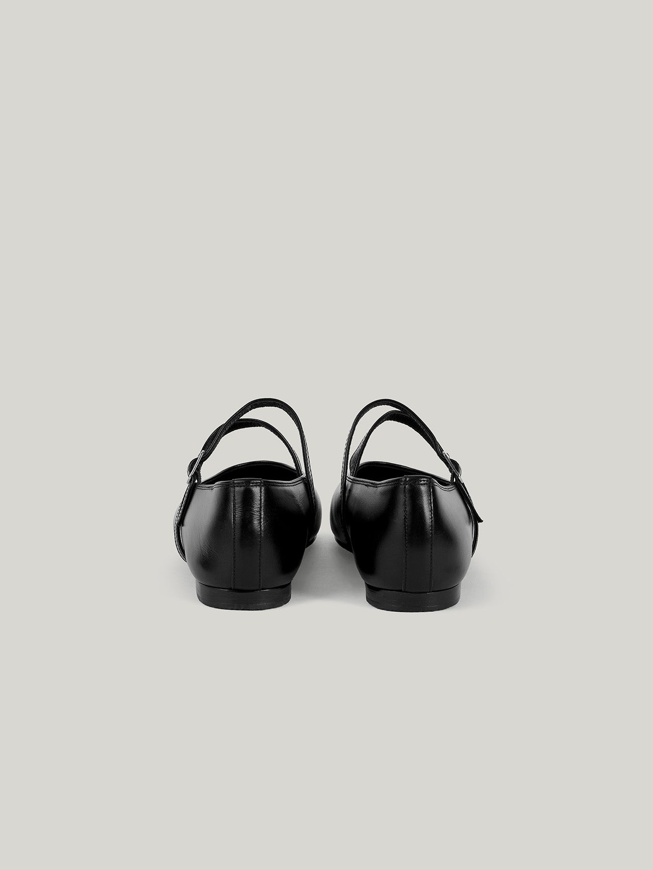 Atelier de LUMEN DOUBLE STRAP FLATS soft black