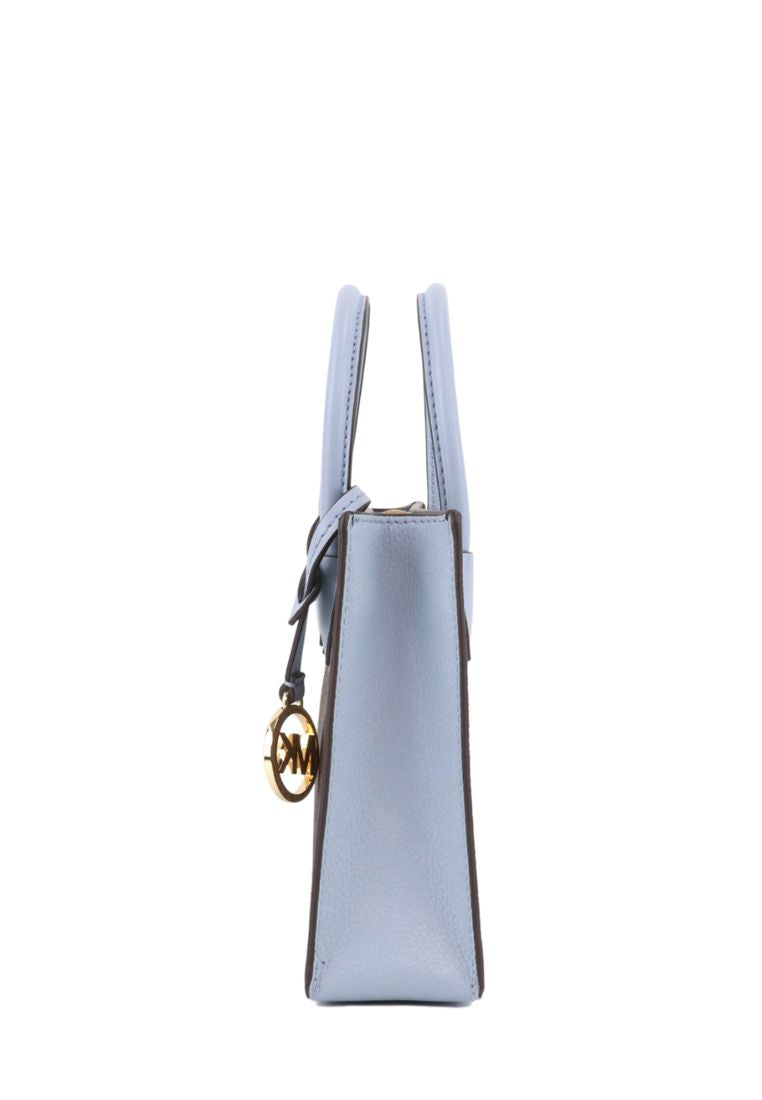 Mercer Extra-small Logo And Leather Crossbody Bag Pale Blue