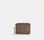 Zip Card Case Gold Dark Stone