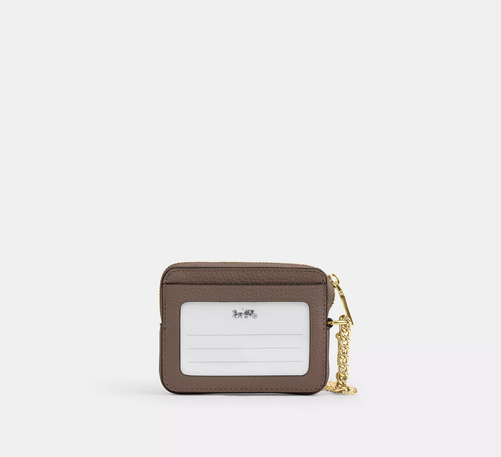 Zip Card Case Gold Dark Stone