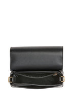 Madison Saffiano Leather Saddle Bag Black