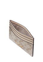 Signature Spade Flower Small Slim Card Holder Dark Mushroom Multi