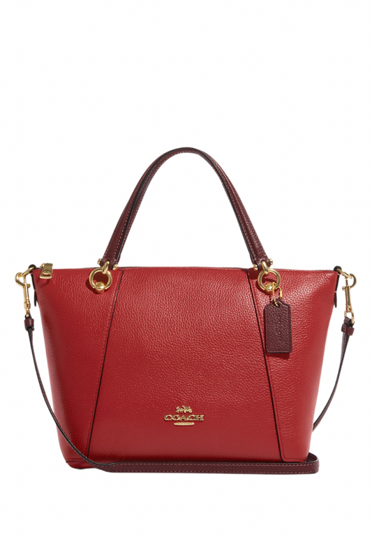 Kacey Satchel In Colorblock Red Apple Multi