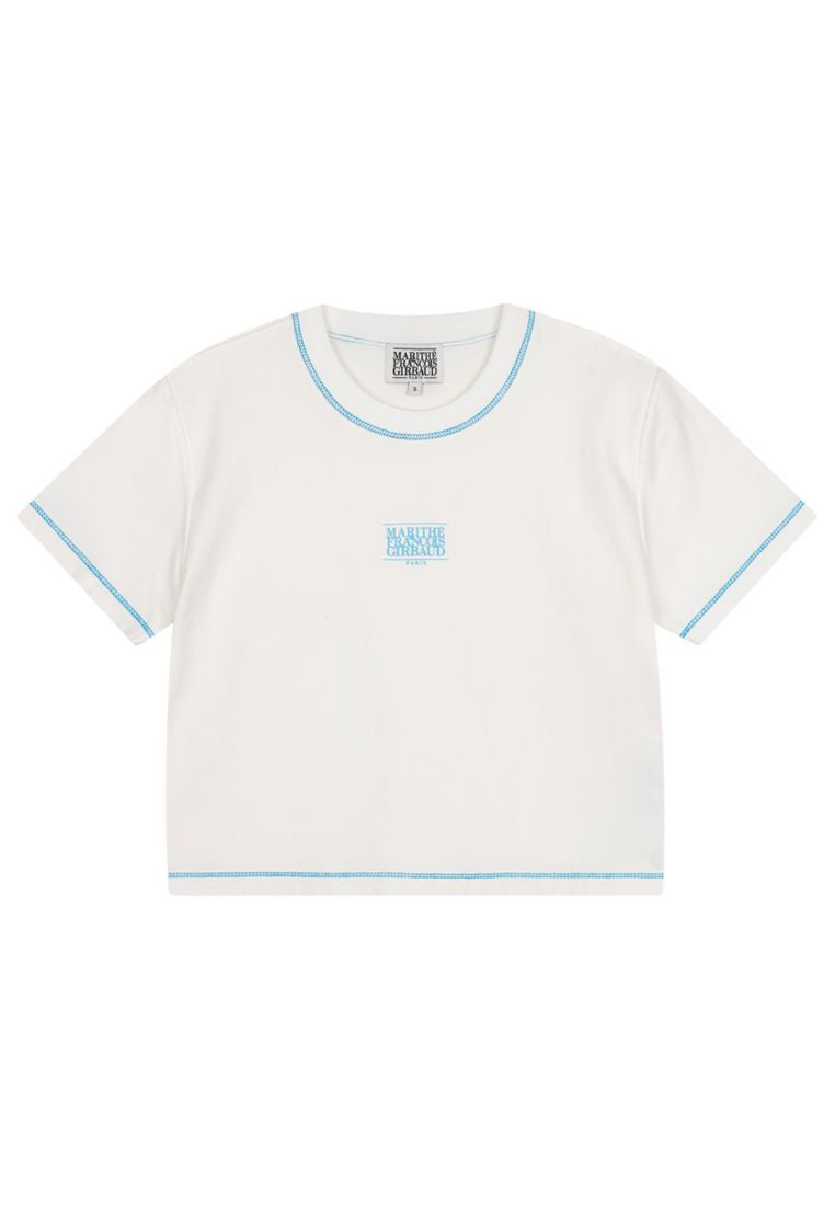 W Classic Logo Baby Crop White