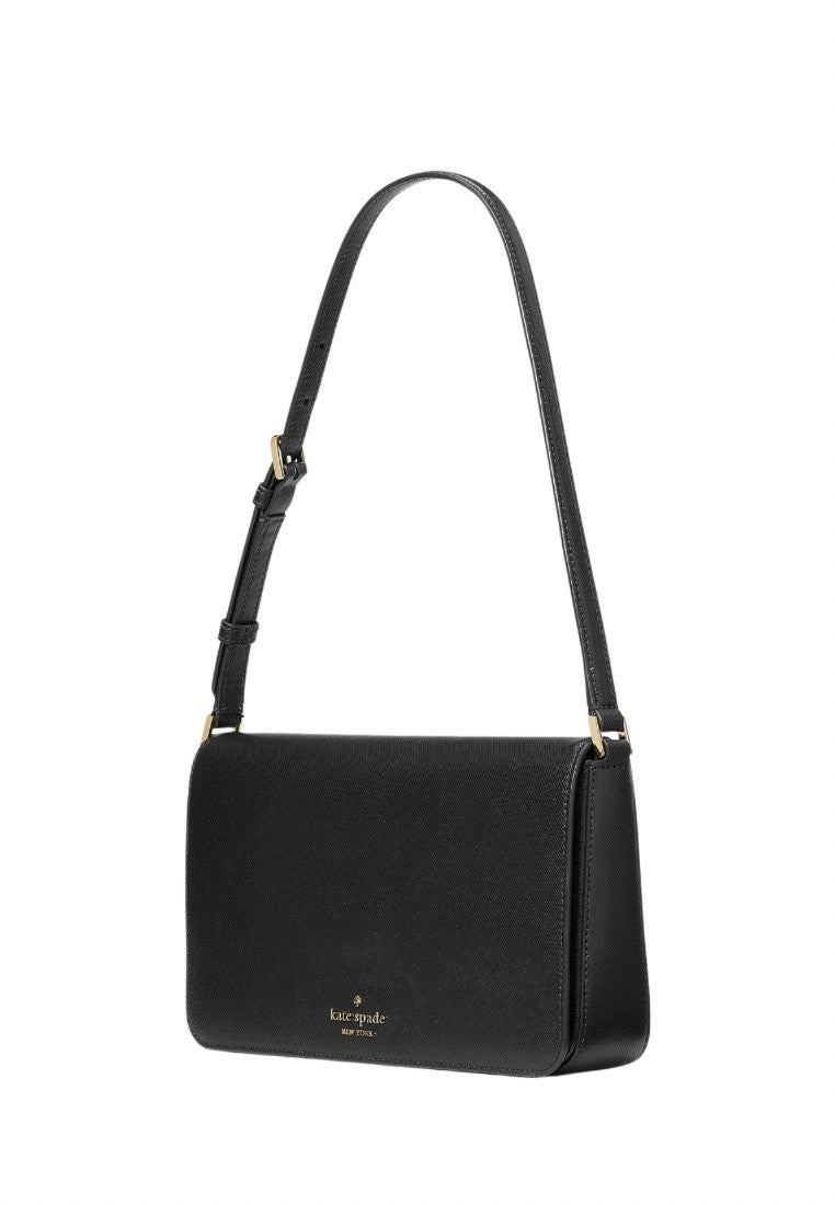 Staci Flap Shoulder Bag Black
