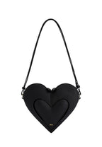 Francisca Heart Shaped Crossbody Bag - Black