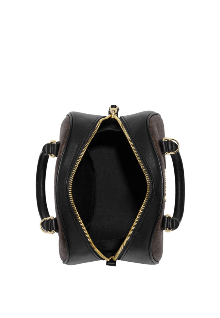 Sydney Satchel In Signature Canvas Brown Black