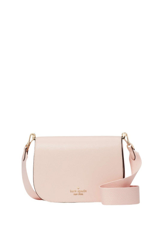 Madison Saffiano Leather Saddle Bag Conch Pink