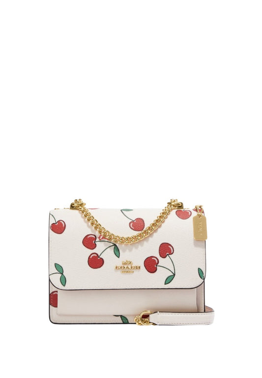 Mini Klare Crossbody With Heart Cherry Print Chalk Multi