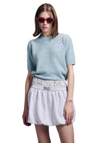Raccoon Blended Top Short Sleeve Satin Spade Mint