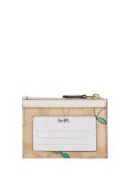 Mini Skinny Id Case In Signature Canvas With Heart Cherry Print Light Khaki Multi