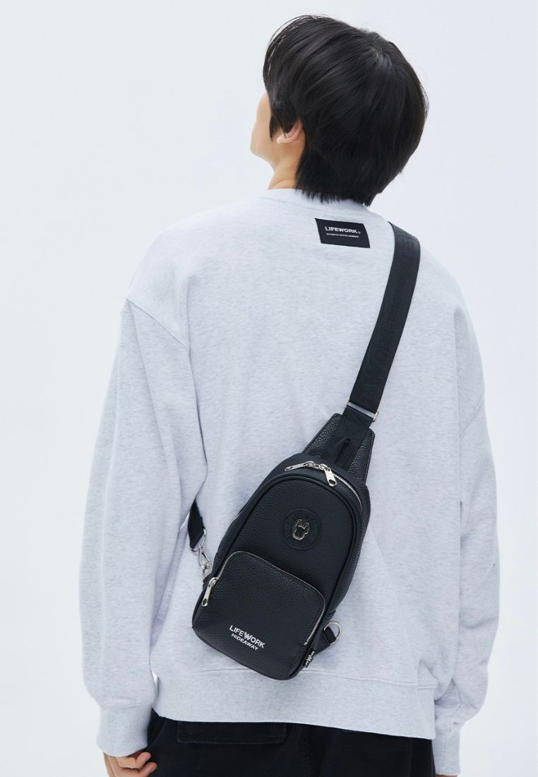 Modern Eco Leather Slingbag Black
