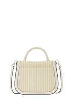 Puffy Top Handle Ladybug Crossbody Natural Multi