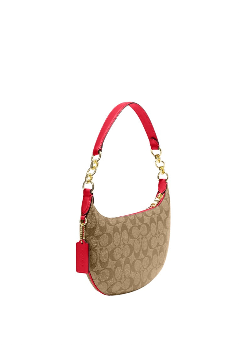 Payton Hobo In Signature Canvas Electric Red