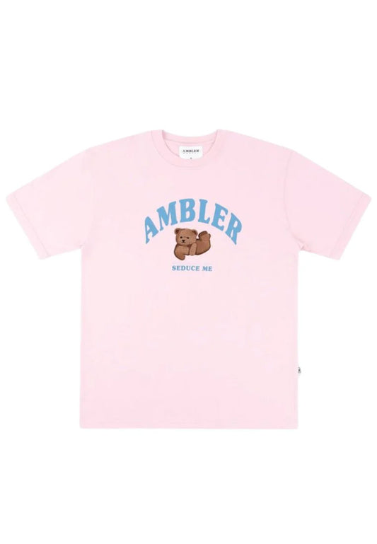 [DEFECT SALE 340] Overfit T-Shirt Sliding Bear Pink size L