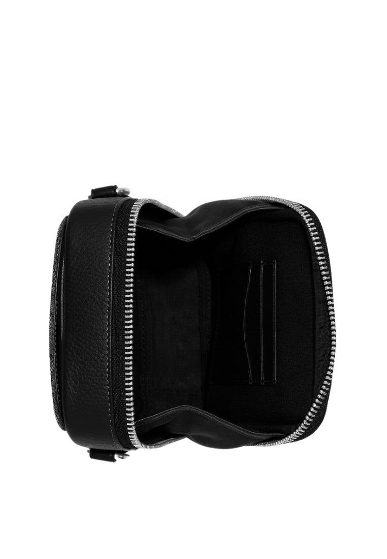 Stanton Crossbody In Signature Jacquard Charcoal Black