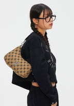 Jacquard Monogram Hobo Bag Pattern Beige