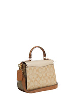 Morgan Top Handle Satchel Bag In Blocked Signature Canvas Light Khaki Multi