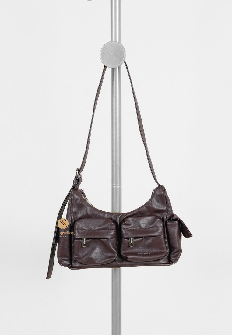 [DEFECT SALE 285] Pocket Mug Bag M Nappa Chocolate