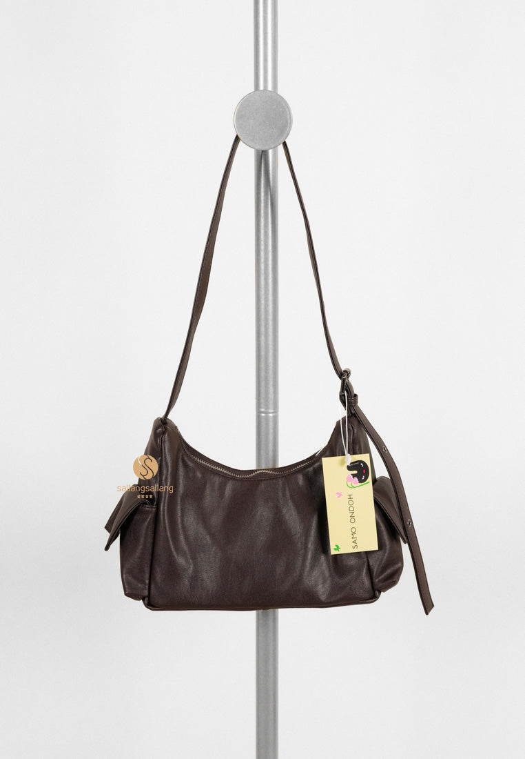 [DEFECT SALE 285] Pocket Mug Bag M Nappa Chocolate