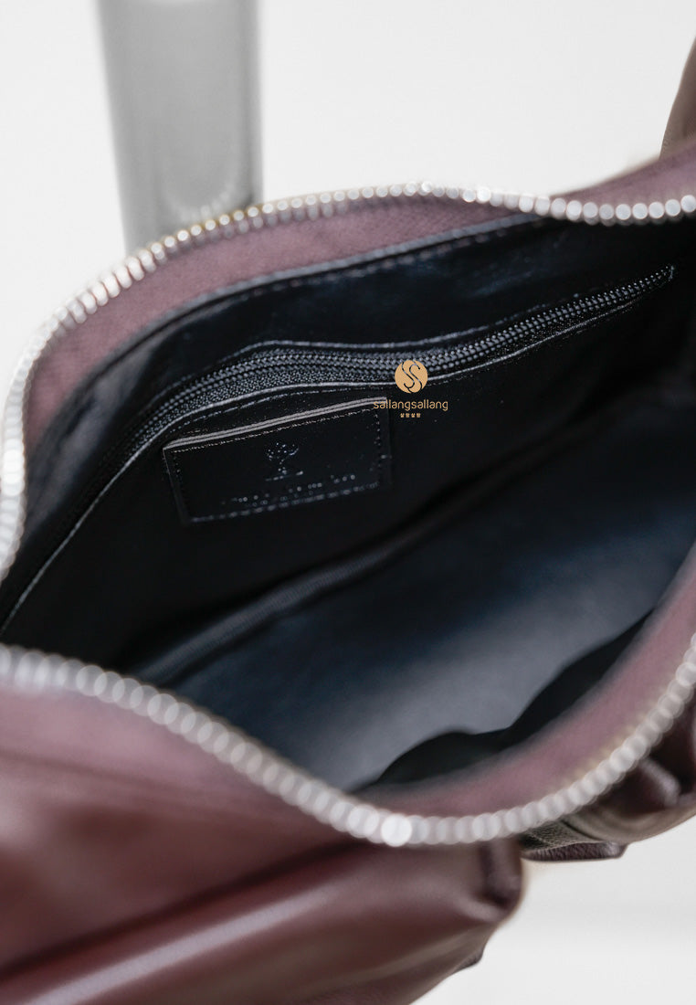 [DEFECT SALE 285] Pocket Mug Bag M Nappa Chocolate