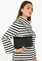 Staci Flap Shoulder Bag Black