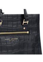 Croc-Embossed Mini Cruiser Satchel Bag Black