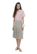SEERSUCKER Shirt Half Sleeve Stripe Pink Blue