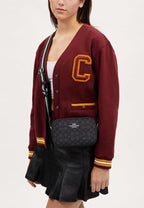 Mini Jamie Camera Bag In Signature Jacquard Smoke Black Multi