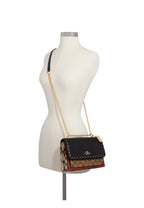 Klare Crossbody In Signature Canvas With Rivets Khaki Multi