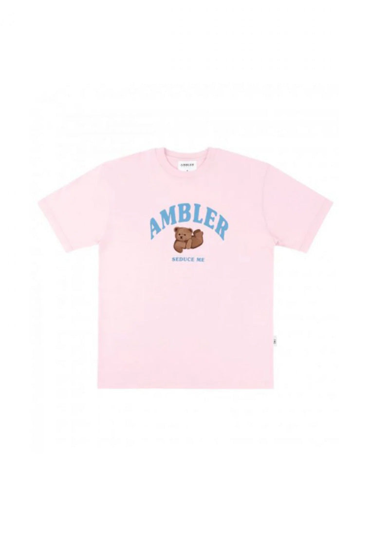 [DEFECT SALE 433] T-Shirt Sliding Bear Pink size L