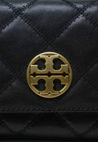 Willa Flap Shoulder Clutch Black