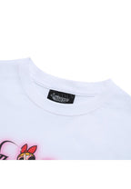 The Powerpuff Girls x Acmedelavie Gradient Curlylogo Crop T-Shirts White