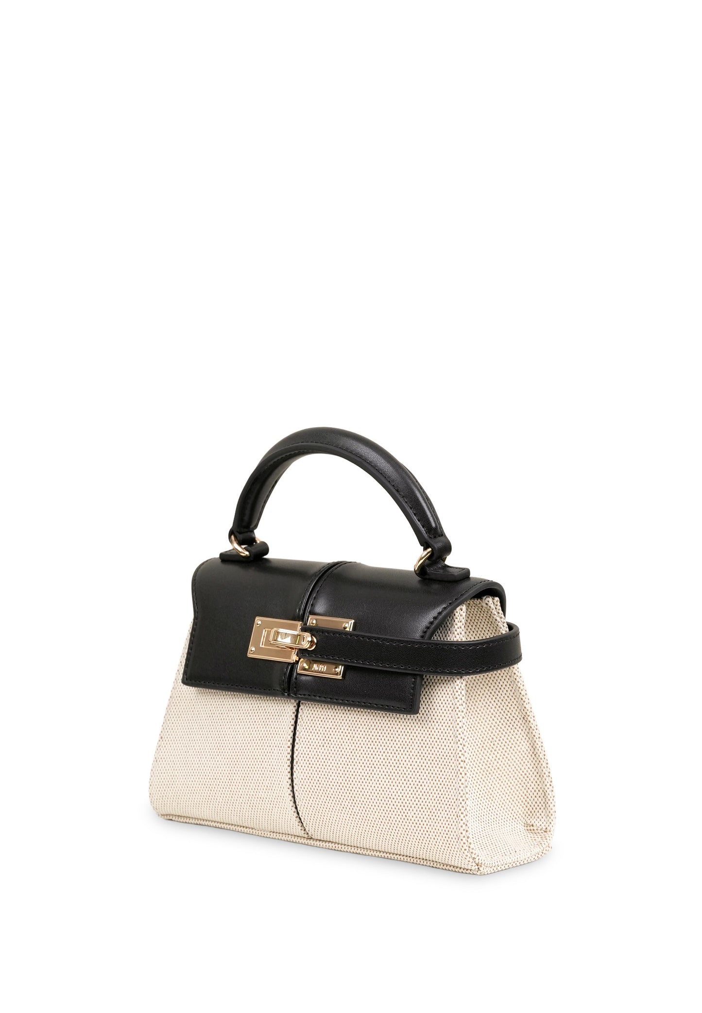 Elise Top Handle Bag - Black Canvas
