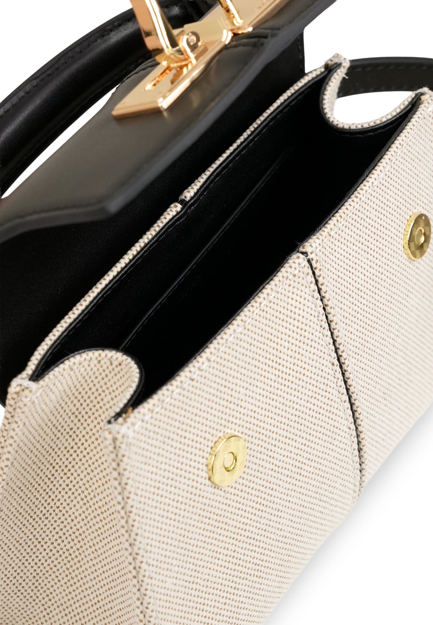 Elise Top Handle Bag - Black Canvas