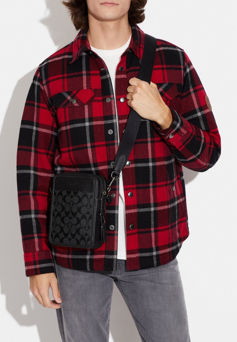 Sullivan Crossbody In Signature Canvas Charcoal Black