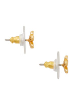 Gleaming Gardenia Flower Studs Gold
