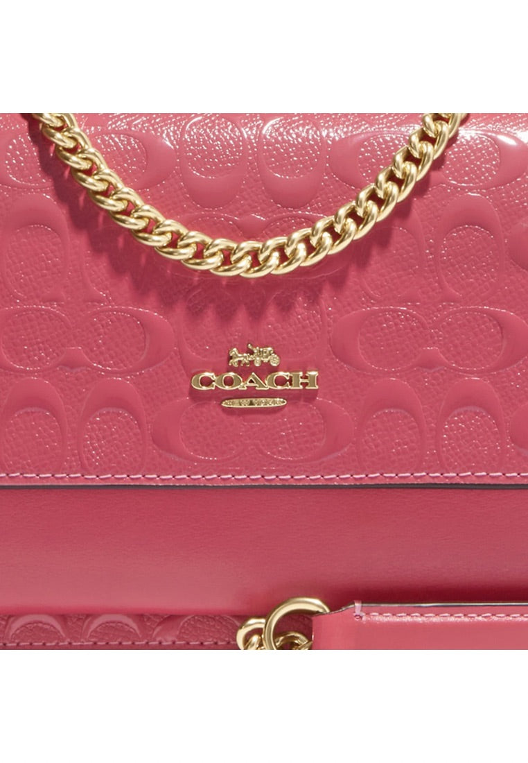 Mini Klare Crossbody In Signature Leather Strawberry Haze
