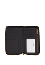 Medium Id Zip Wallet In Signature Canvas Brown Black