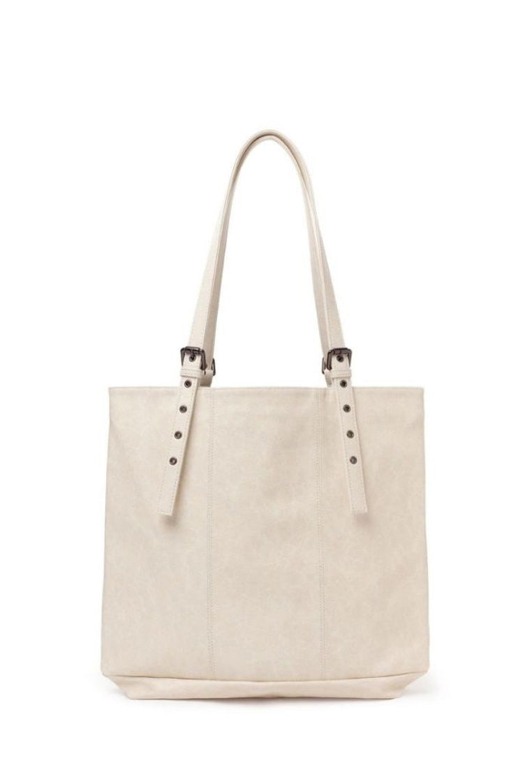 [DEFECT SALE 307] Zipper Shopper Bag L Nappa Ivory