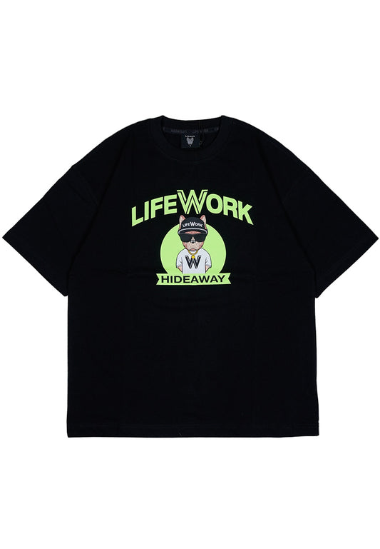 Front Circle Hipdog T-Shirt Black
