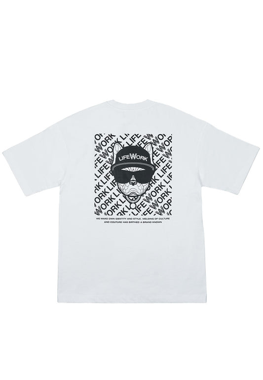 Back Square T-Shirt White