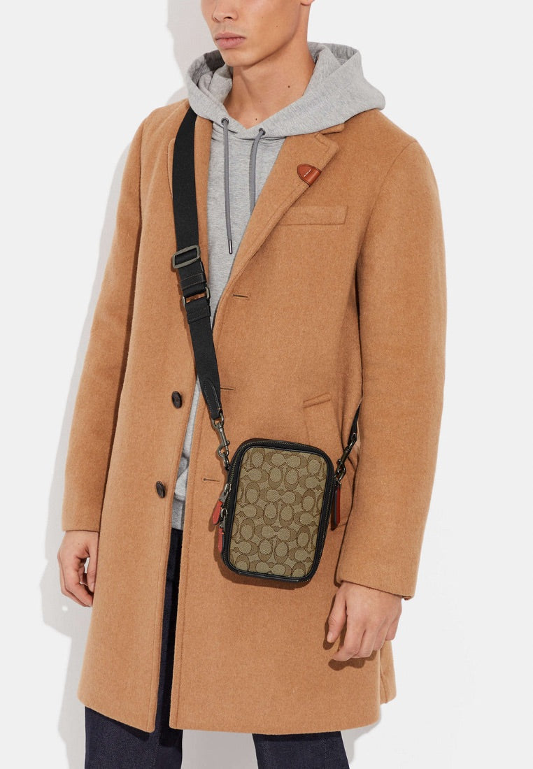 Stanton Crossbody In Signature Jacquard Black Multi