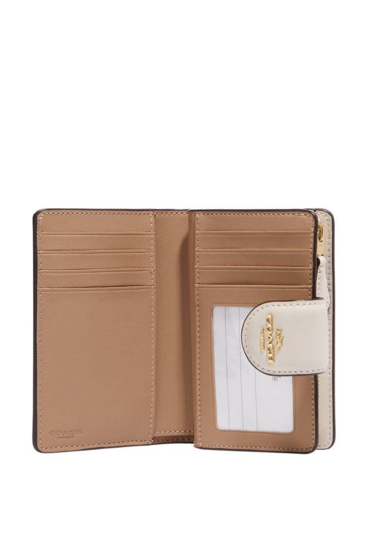 Medium Corner Zip Wallet In Signature Canvas With Nostalgic Ditsy Print